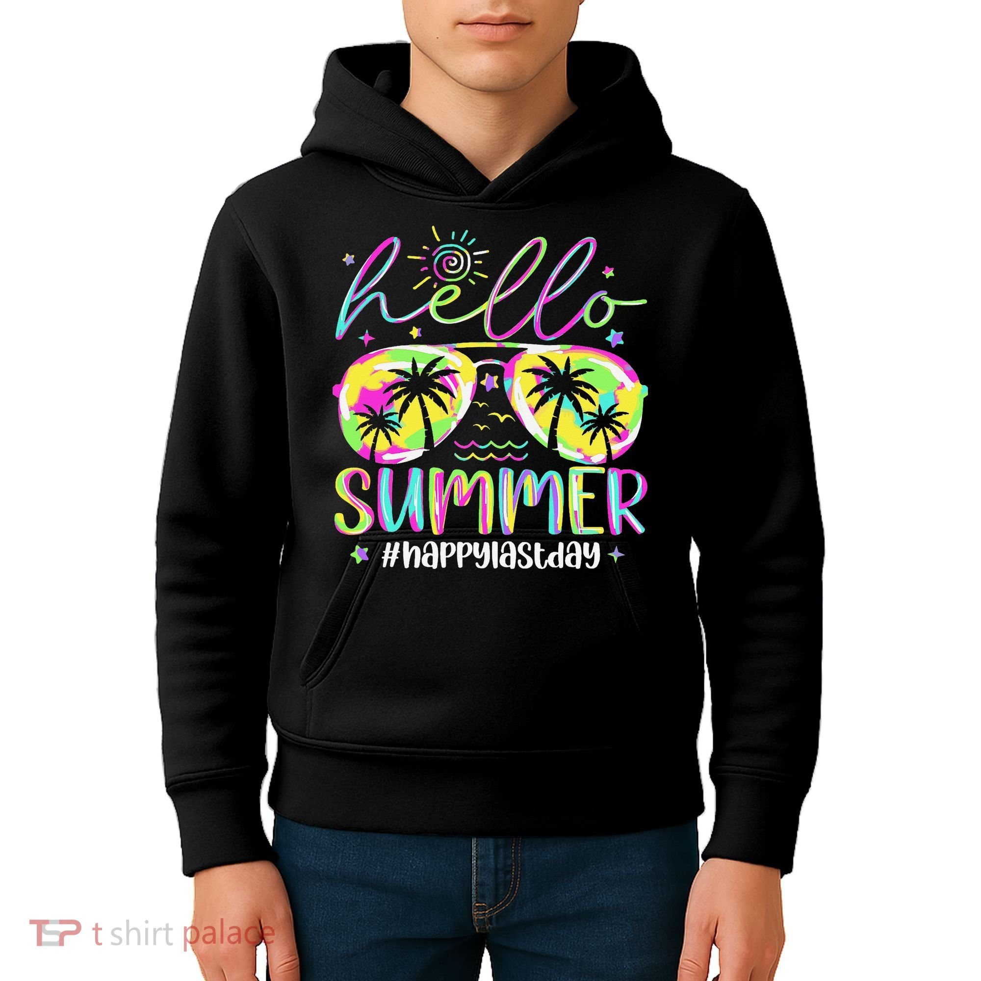 Hello Summer Happy Last Day Of School Teacher Student Kids Hoodie