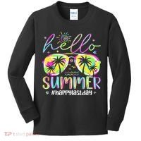 Hello Summer Happy Last Day Of School Teacher Student Kids Long Sleeve Shirt thumb 0