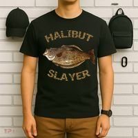 Halibut Slayer Halibut For Halibut Fishing T-Shirt thumb 6
