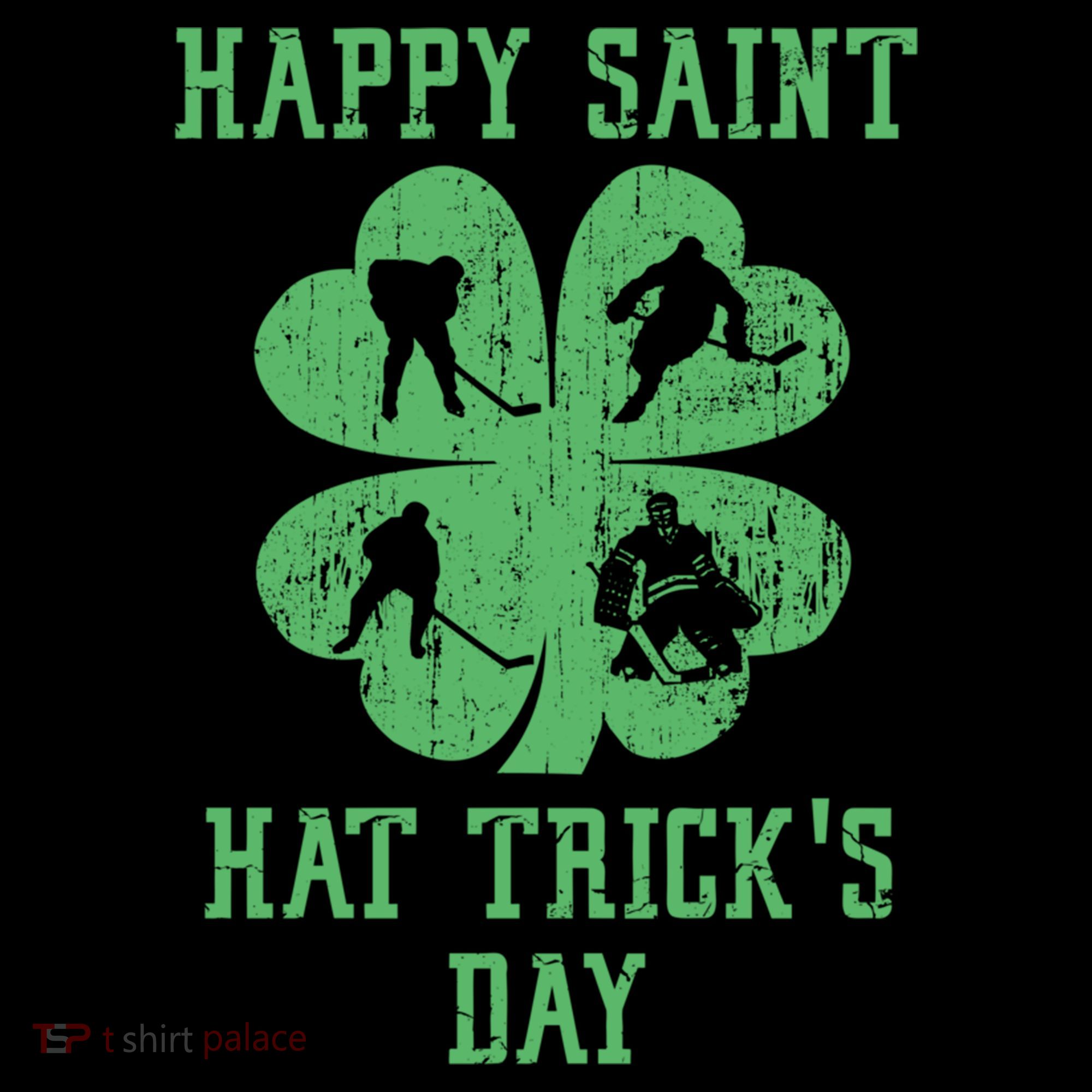Happy Saint Hat Trick's Day St Patricks Day Funny Ice Hockey Cool Gift Coffee Mug