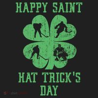 Happy Saint Hat Trick's Day St Patricks Day Funny Ice Hockey Cool Gift Beanie thumb 2