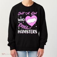 Heart Shape Hamster Just A Girl Who Loves Hamsters Gift Women's Sweatshirt thumb 0