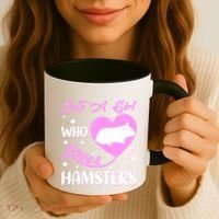 Heart Shape Hamster Just A Girl Who Loves Hamsters Gift Coffee Mug thumb 3