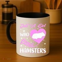 Heart Shape Hamster Just A Girl Who Loves Hamsters Gift Coffee Mug thumb 4