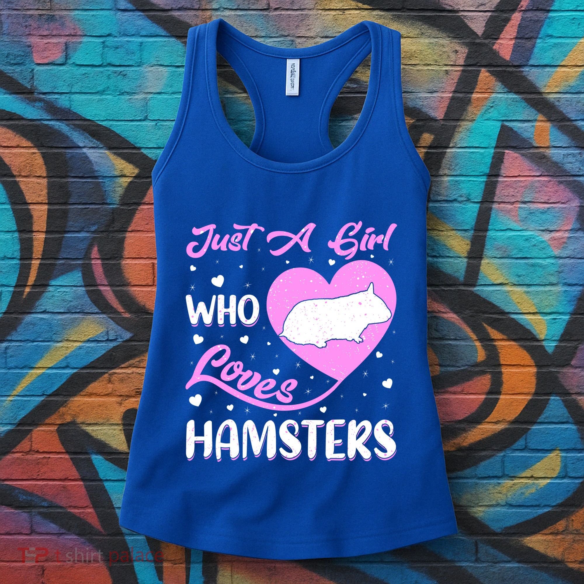 Heart Shape Hamster Just A Girl Who Loves Hamsters Gift Women's Tank Top