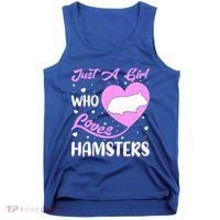Heart Shape Hamster Just A Girl Who Loves Hamsters Gift Tank Top thumb 0