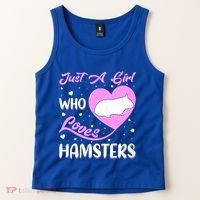 Heart Shape Hamster Just A Girl Who Loves Hamsters Gift Tank Top thumb 2