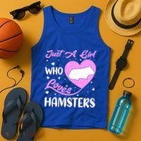 Heart Shape Hamster Just A Girl Who Loves Hamsters Gift Tank Top thumb 4