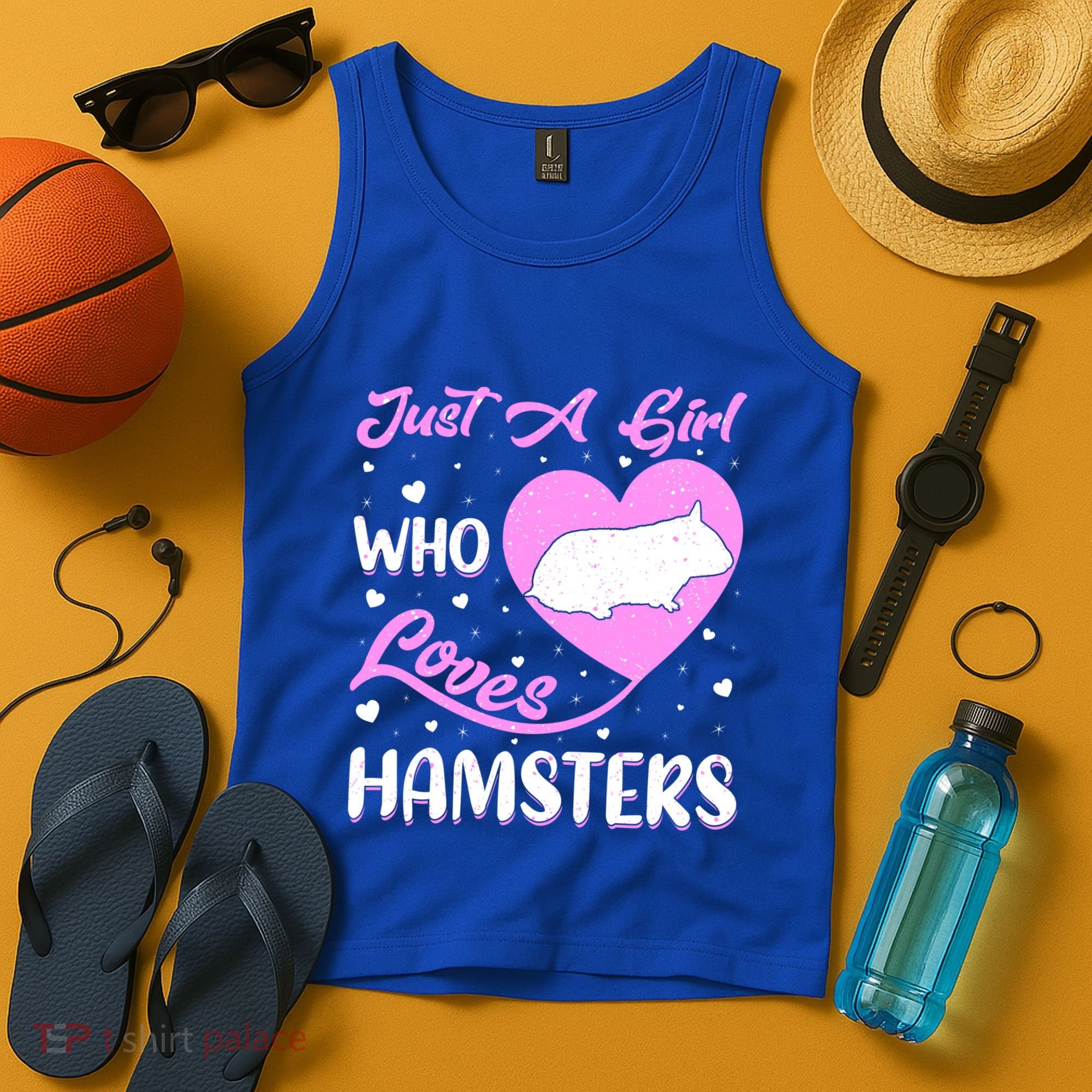 Heart Shape Hamster Just A Girl Who Loves Hamsters Gift Tank Top