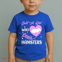 Heart Shape Hamster Just A Girl Who Loves Hamsters Gift Toddler T-Shirt thumb 2