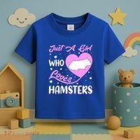 Heart Shape Hamster Just A Girl Who Loves Hamsters Gift Toddler T-Shirt thumb 3