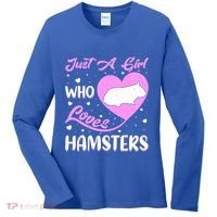 Heart Shape Hamster Just A Girl Who Loves Hamsters Gift Women's Long Sleeve Shirt thumb 0