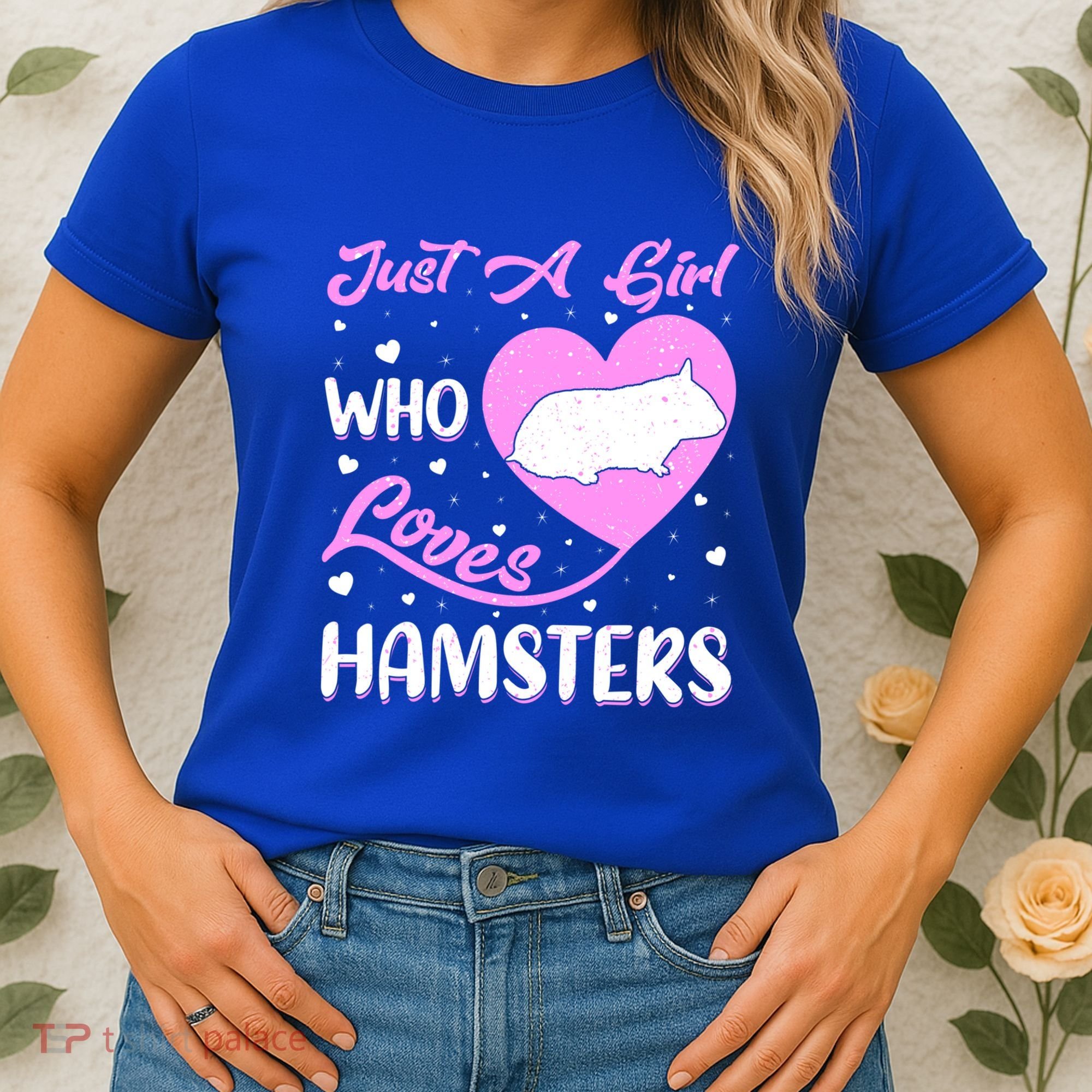 Heart Shape Hamster Just A Girl Who Loves Hamsters Gift Women's T-Shirt