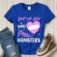Heart Shape Hamster Just A Girl Who Loves Hamsters Gift Women's T-Shirt thumb 3
