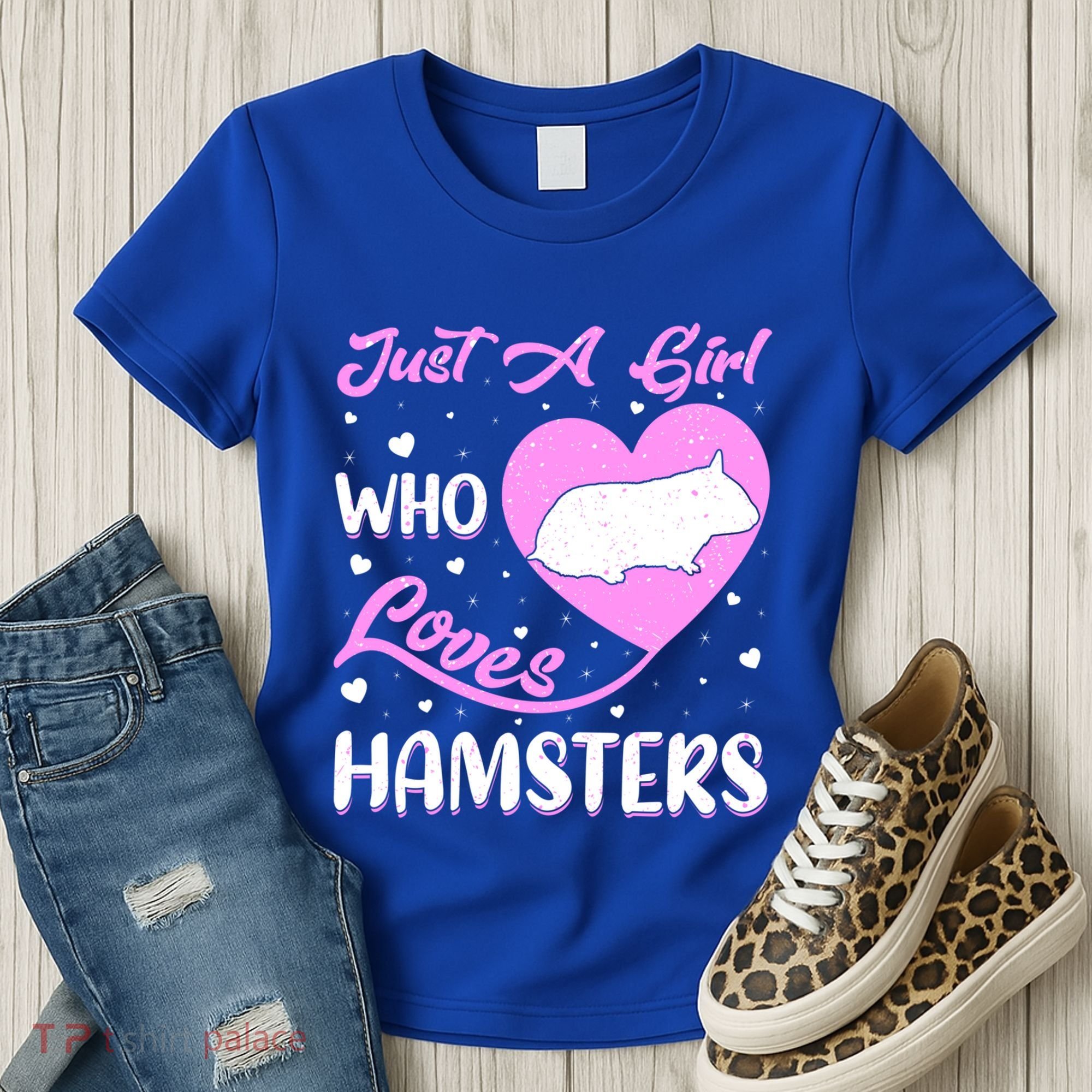 Heart Shape Hamster Just A Girl Who Loves Hamsters Gift Women's T-Shirt
