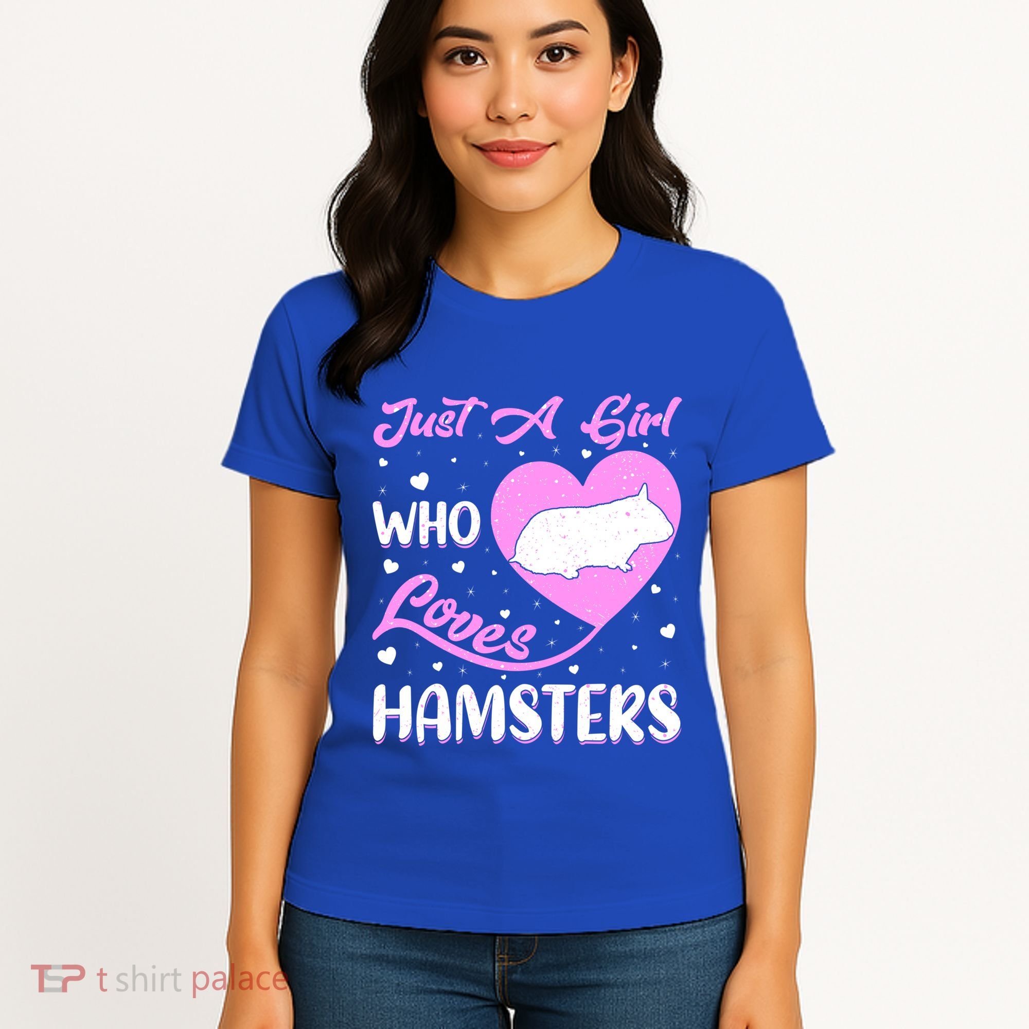 Heart Shape Hamster Just A Girl Who Loves Hamsters Gift Women's T-Shirt