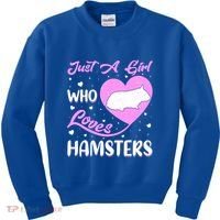 Heart Shape Hamster Just A Girl Who Loves Hamsters Gift Kids Sweatshirt thumb 0