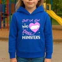 Heart Shape Hamster Just A Girl Who Loves Hamsters Gift Kids Hoodie thumb 3
