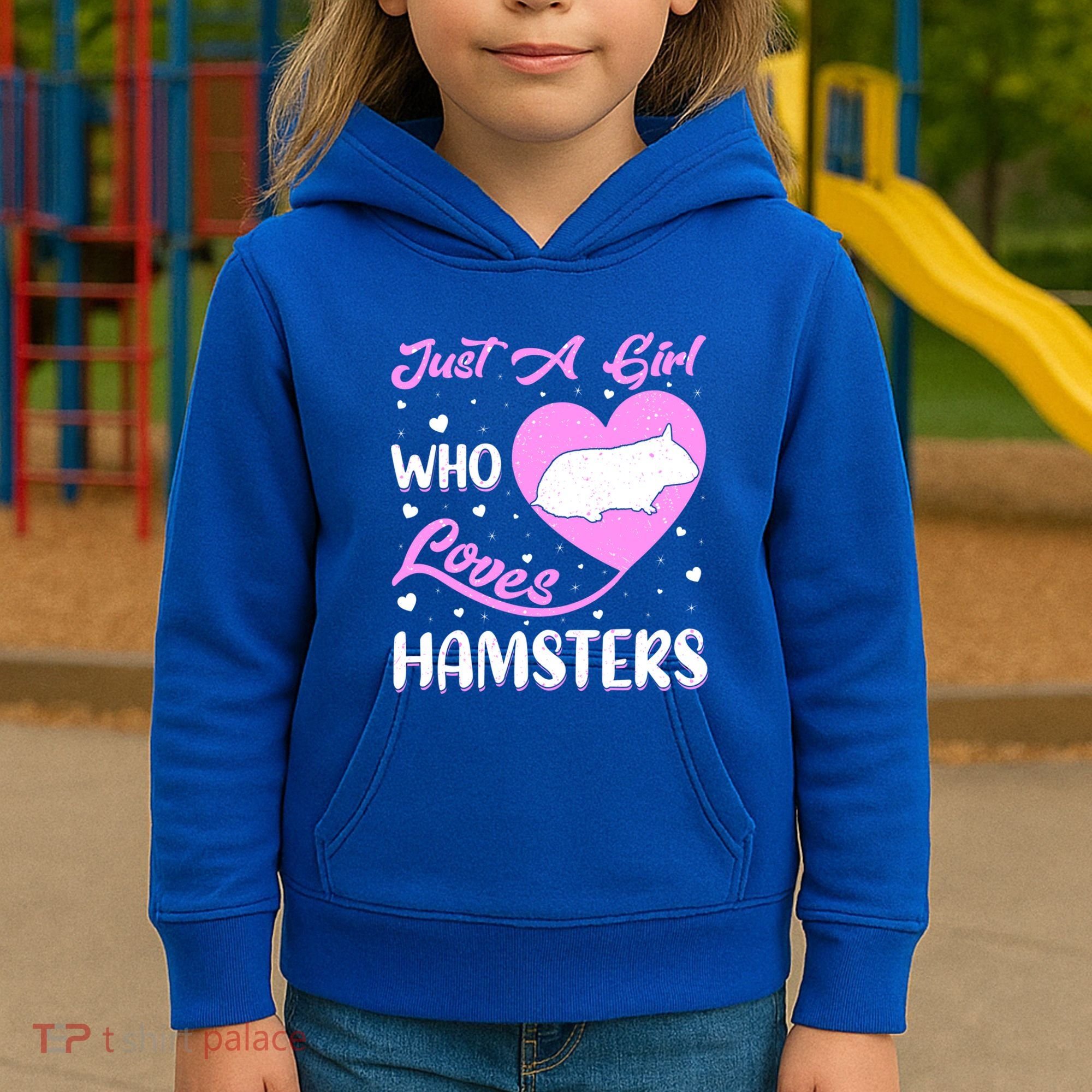 Heart Shape Hamster Just A Girl Who Loves Hamsters Gift Kids Hoodie