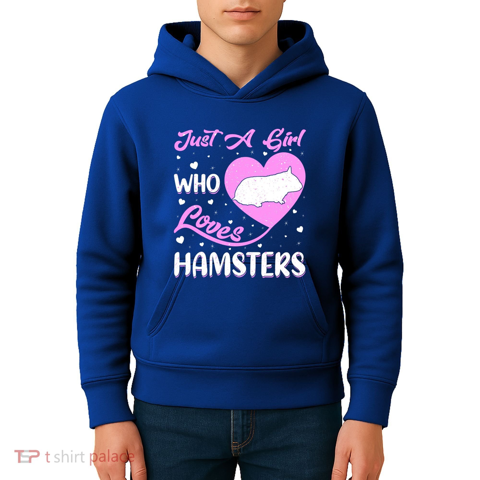 Heart Shape Hamster Just A Girl Who Loves Hamsters Gift Kids Hoodie