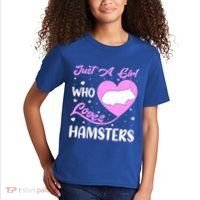Heart Shape Hamster Just A Girl Who Loves Hamsters Gift Kids T-Shirt thumb 2