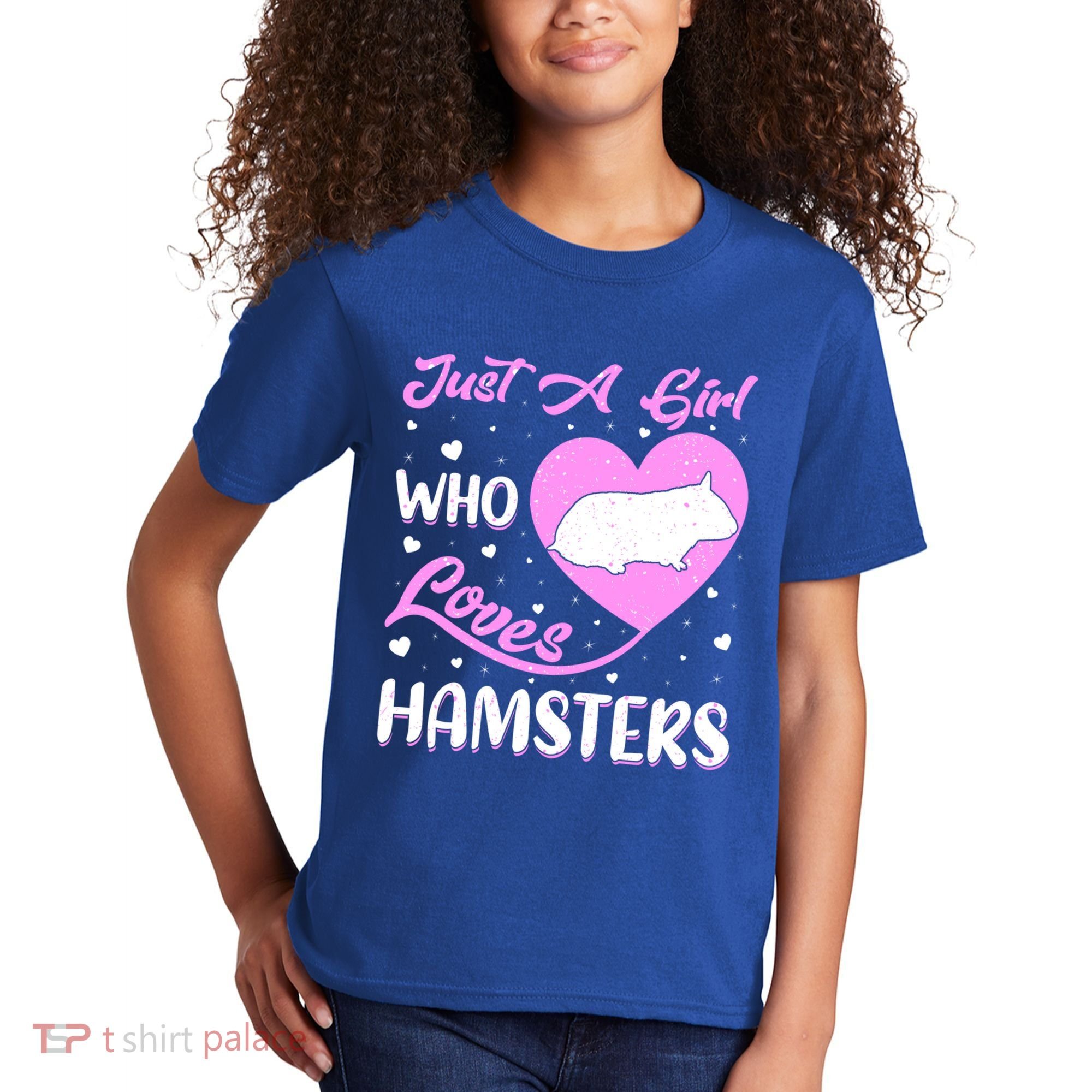 Heart Shape Hamster Just A Girl Who Loves Hamsters Gift Kids T-Shirt