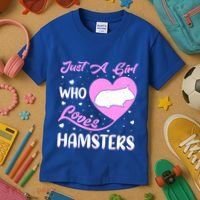 Heart Shape Hamster Just A Girl Who Loves Hamsters Gift Kids T-Shirt thumb 3