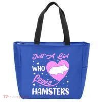 Heart Shape Hamster Just A Girl Who Loves Hamsters Gift Tote Bag thumb 0