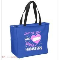 Heart Shape Hamster Just A Girl Who Loves Hamsters Gift Tote Bag thumb 2