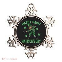 Happy Saint Hatricks Day St Patrick's Day Hockey Leprechaun Gift Ornament thumb 0