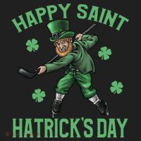 Happy Saint Hatricks Day St Patrick's Day Hockey Leprechaun Gift Hat thumb 2