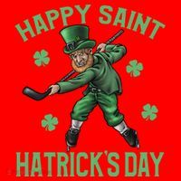 Happy Saint Hatricks Day St Patrick's Day Hockey Leprechaun Gift Santa Hat thumb 1