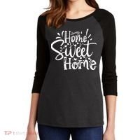 Home Sweet Home Women's Tri-Blend 3/4-Sleeve Raglan Shirt thumb 2