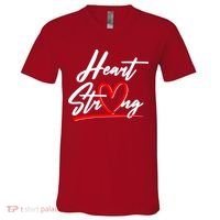 Heart Strong Heart Health Awareness Month V-Neck T-Shirt thumb 0