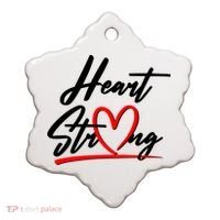 Heart Strong Heart Health Awareness Month Ceramic Ornament thumb 0