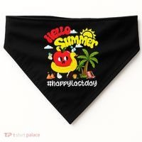 Hello Summer Happy Last Day Of School Teacher Student USA-Made Doggie Bandana thumb 0