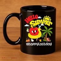 Hello Summer Happy Last Day Of School Teacher Student 11oz C Handle Ceramic Mug thumb 4