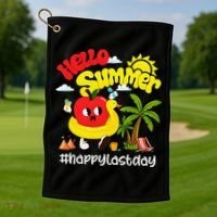 Hello Summer Happy Last Day Of School Teacher Student Golf Towel thumb 1