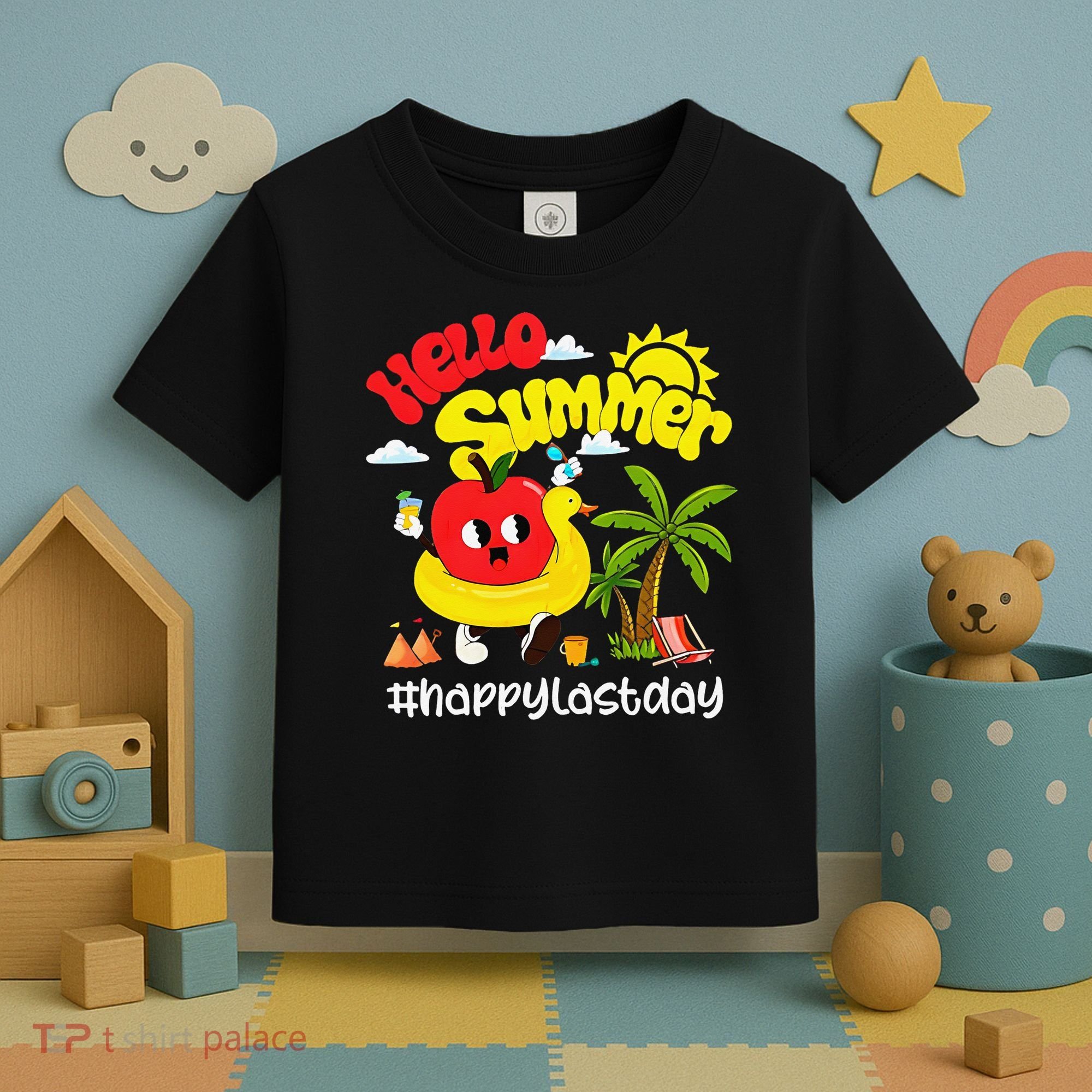 Hello Summer Happy Last Day Of School Teacher Student Toddler T-Shirt