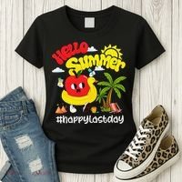 Hello Summer Happy Last Day Of School Teacher Student Women's T-Shirt thumb 3