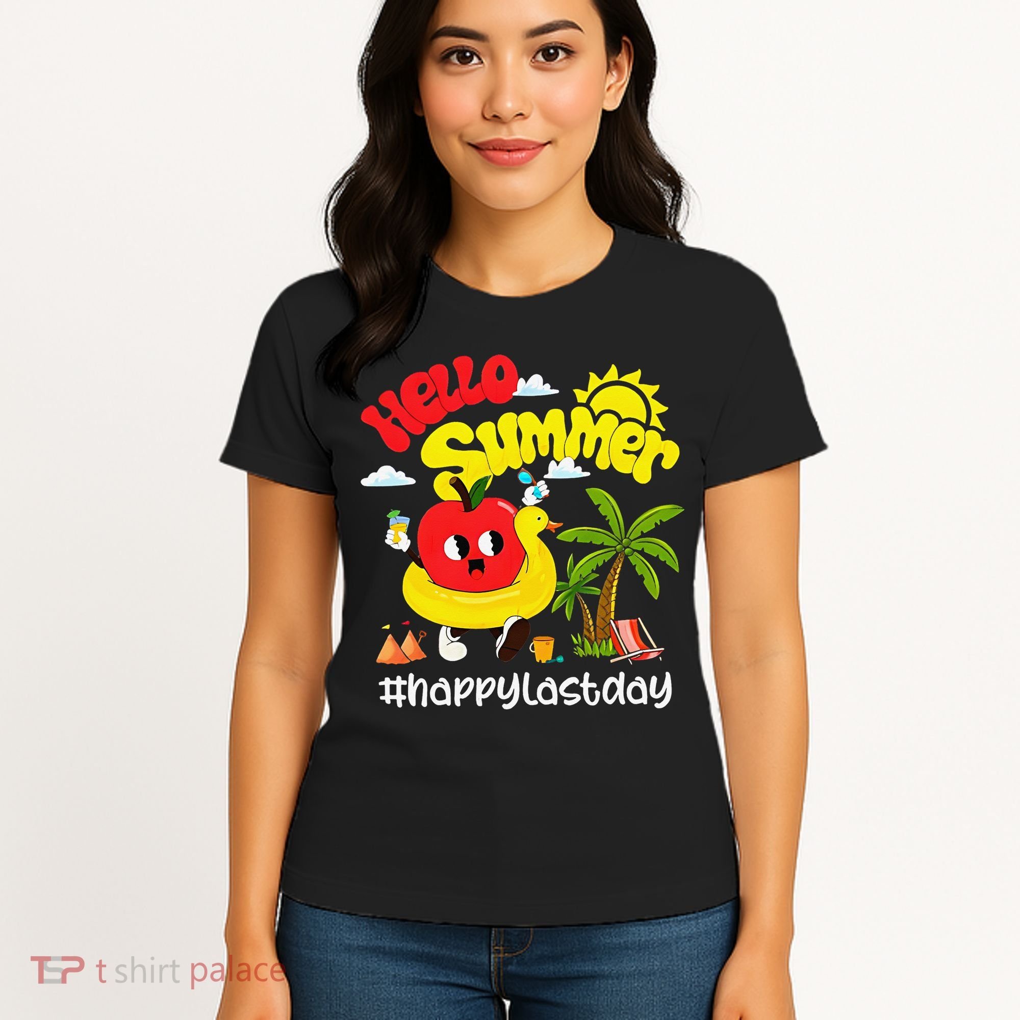 Hello Summer Happy Last Day Of School Teacher Student Women's T-Shirt