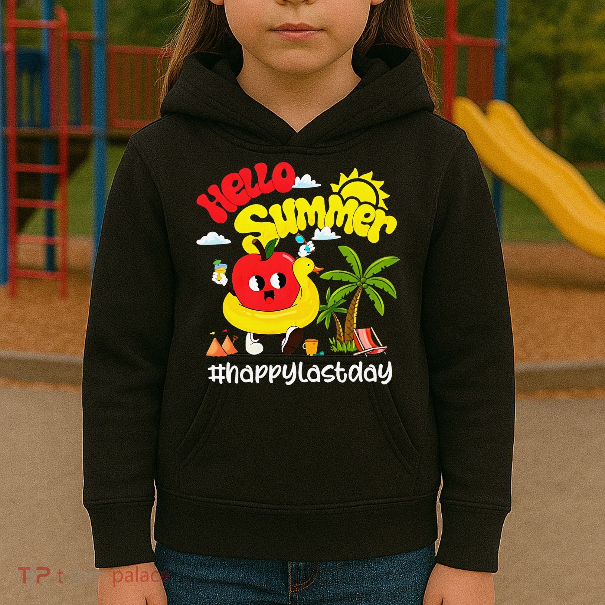 Hello Summer Happy Last Day Of School Teacher Student Kids Hoodie