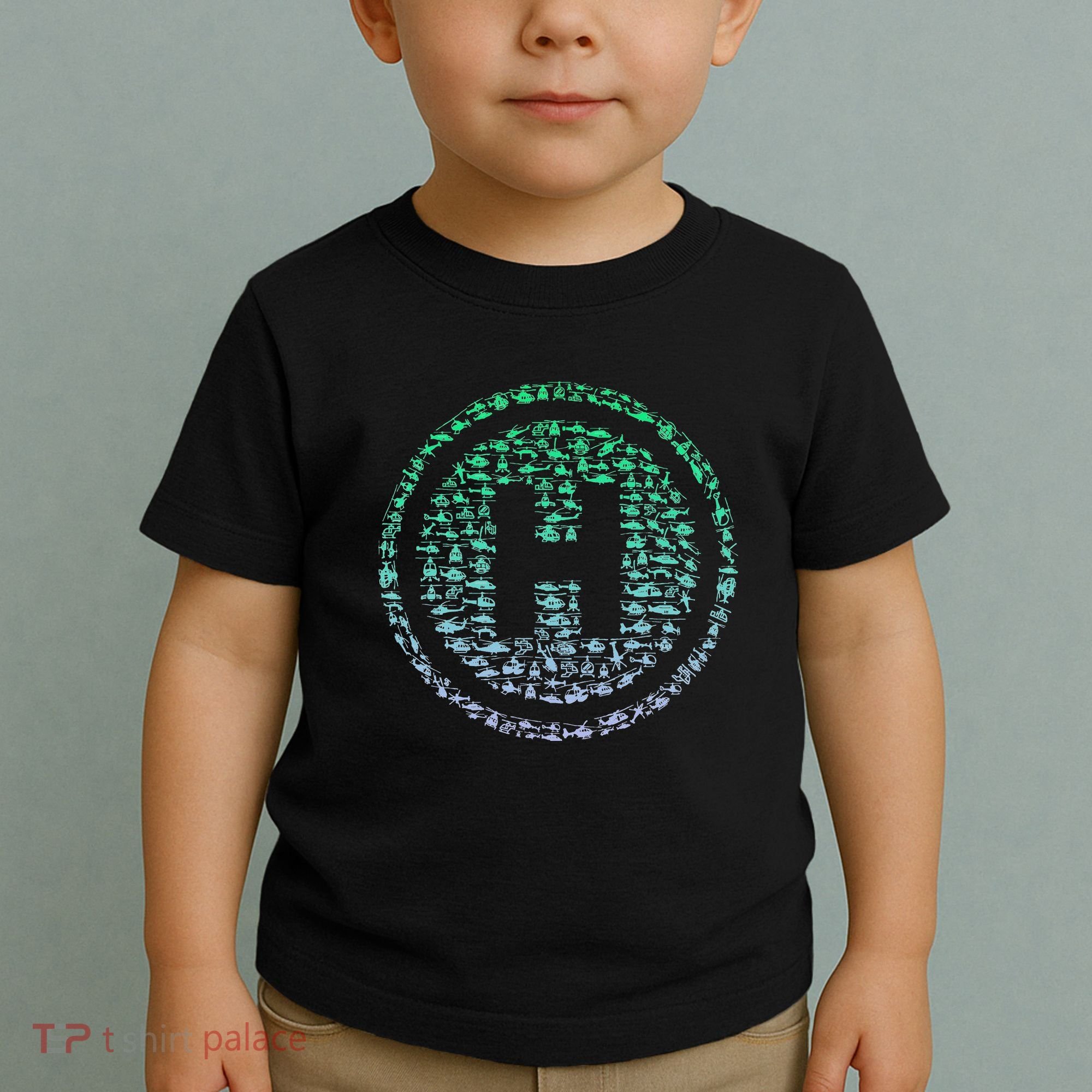 Helipad Silhouette Helicopter Pilot Helicopter Toddler T-Shirt