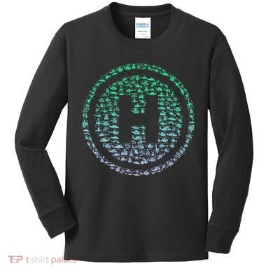 Helipad Silhouette Helicopter Pilot Helicopter Kids Long Sleeve Shirt