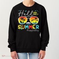 Hello Summer Happy Last Day Of School Teacher Student Women's Sweatshirt thumb 0