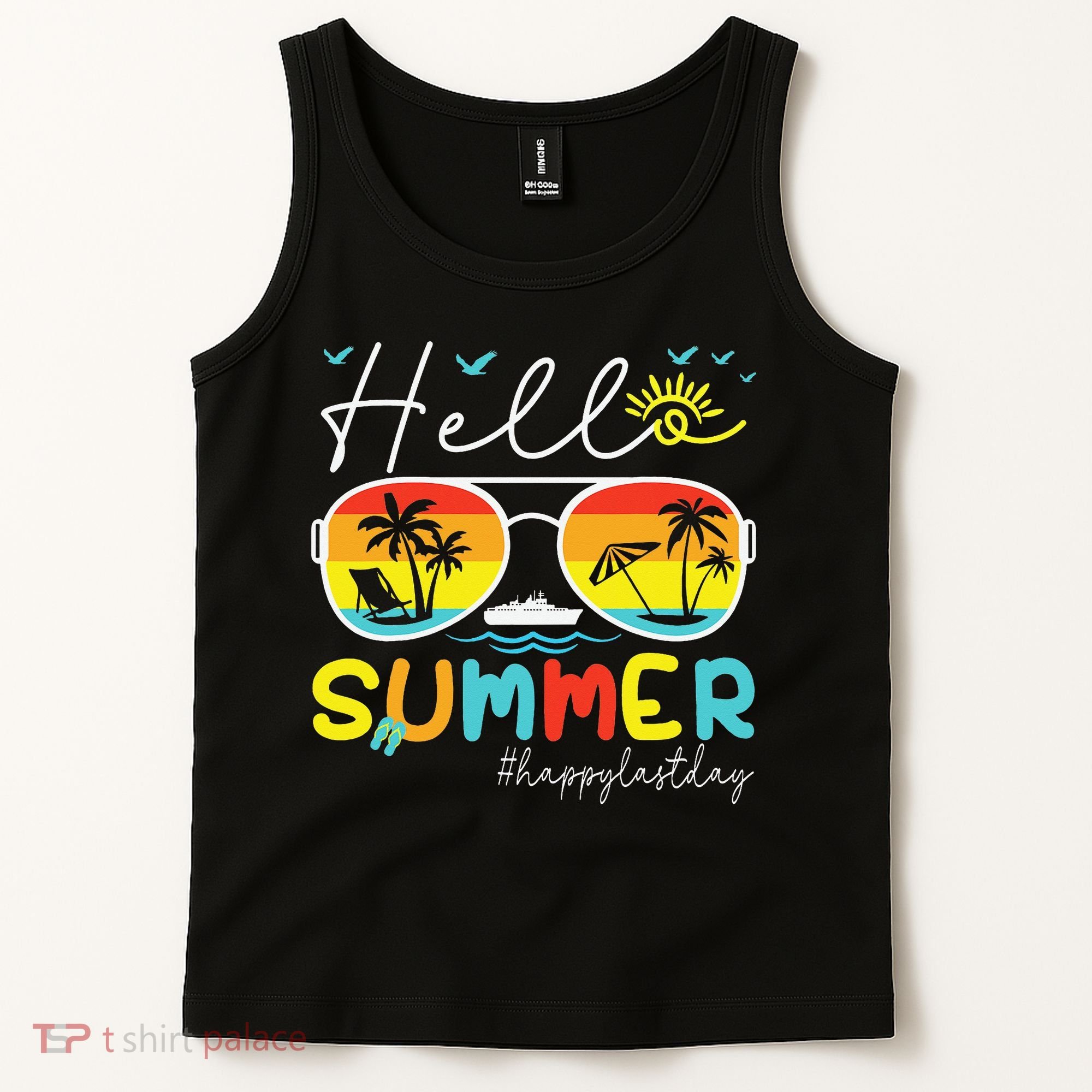 Hello Summer Happy Last Day Of School Teacher Student Tank Top