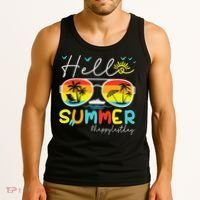 Hello Summer Happy Last Day Of School Teacher Student Tank Top thumb 3