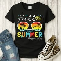 Hello Summer Happy Last Day Of School Teacher Student Women's T-Shirt thumb 3