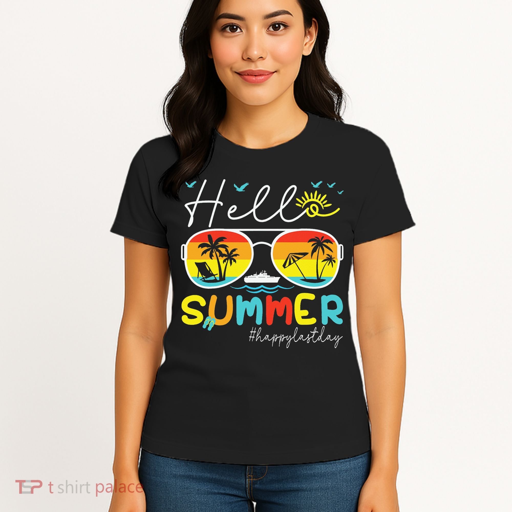 Hello Summer Happy Last Day Of School Teacher Student Women's T-Shirt