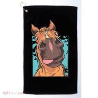 Horse Selfie Golf Towel thumb 0